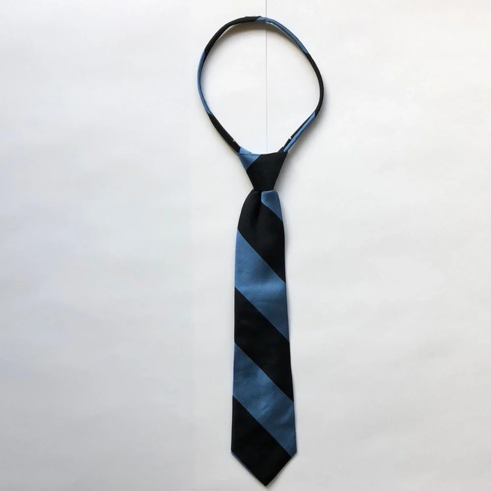 Club Room Boys Striped Pre-Tied Zipper Tie